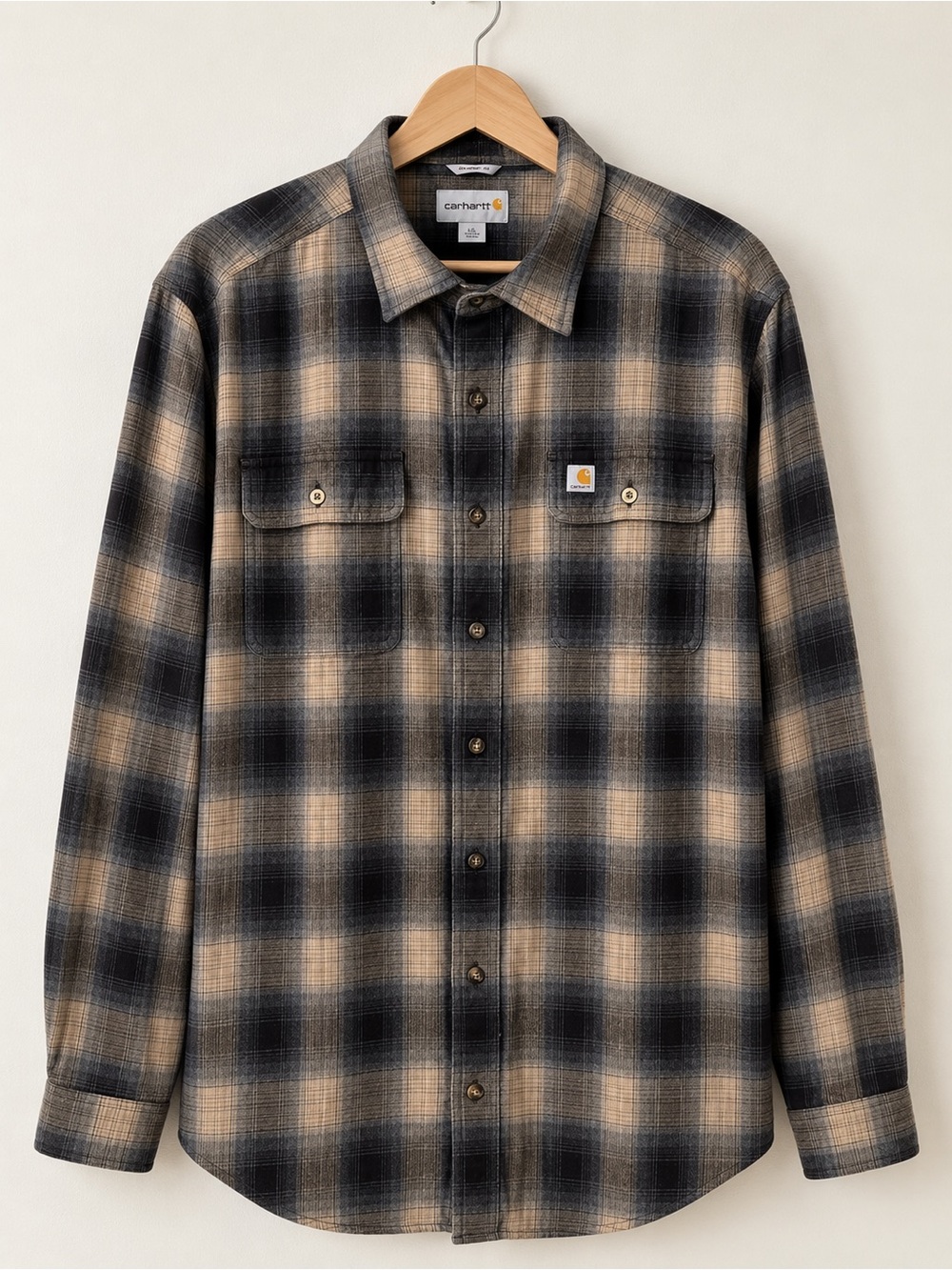 Carhart Men's XL Tall Heavyweight Flannel Plaid Shirt